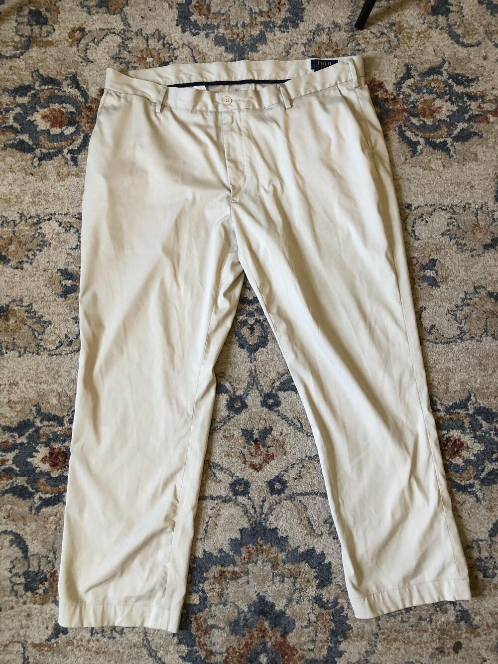 Polo Ralph Lauren Pants Mens 40x30 Beige Stretch Classic Fit Performance Chino